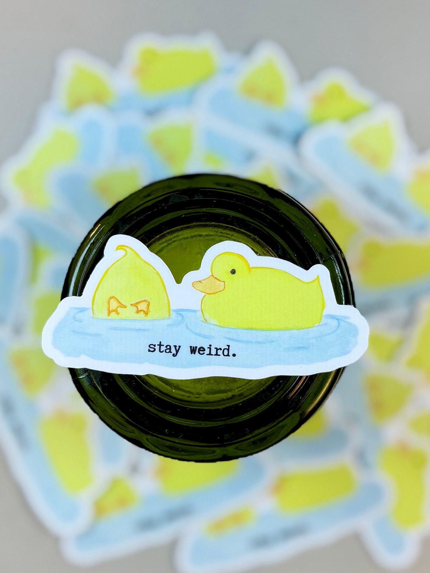 Stay Weird Duck Vinyl Sticker