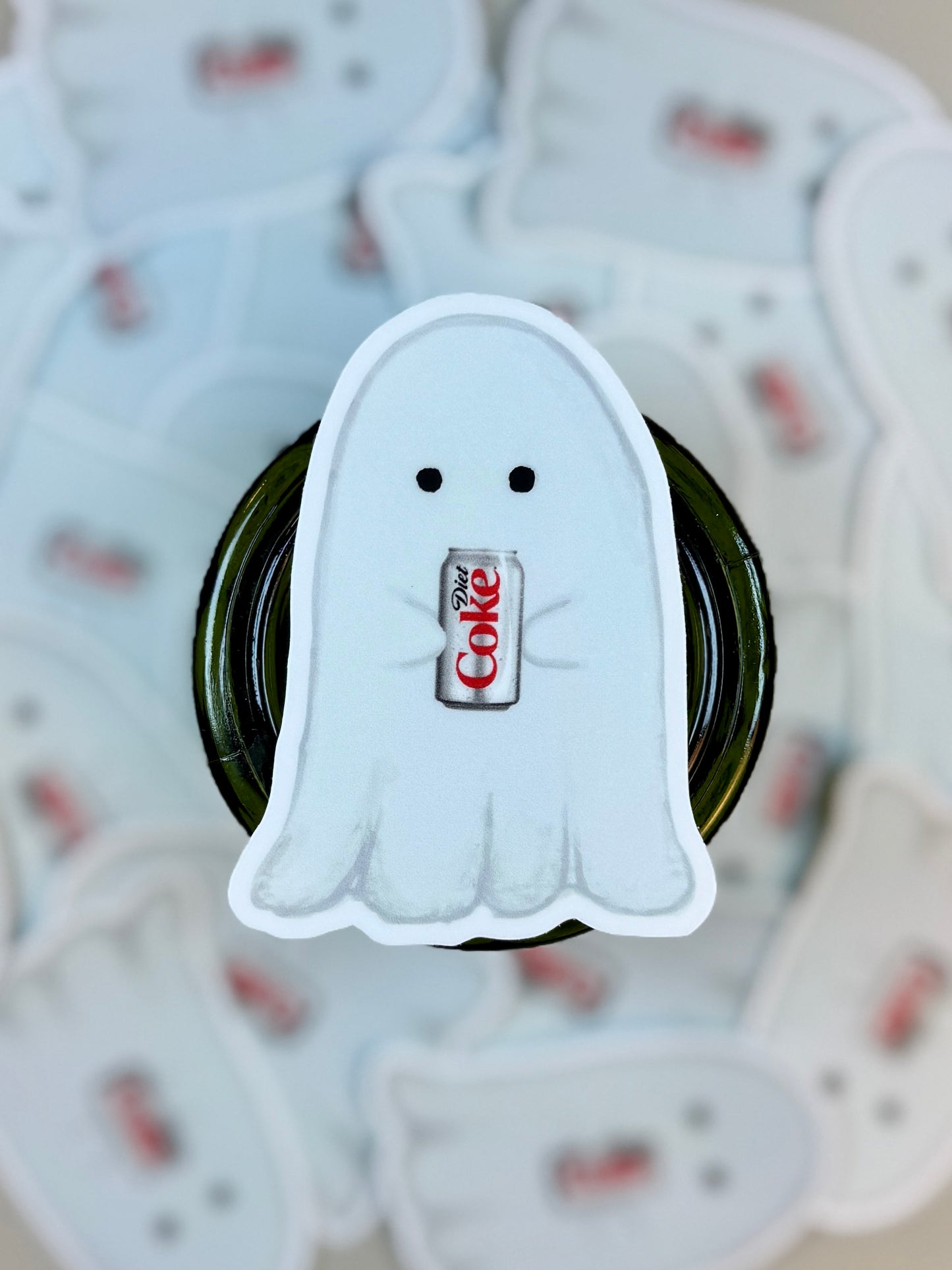 Diet Coke Ghost Vinyl Sticker