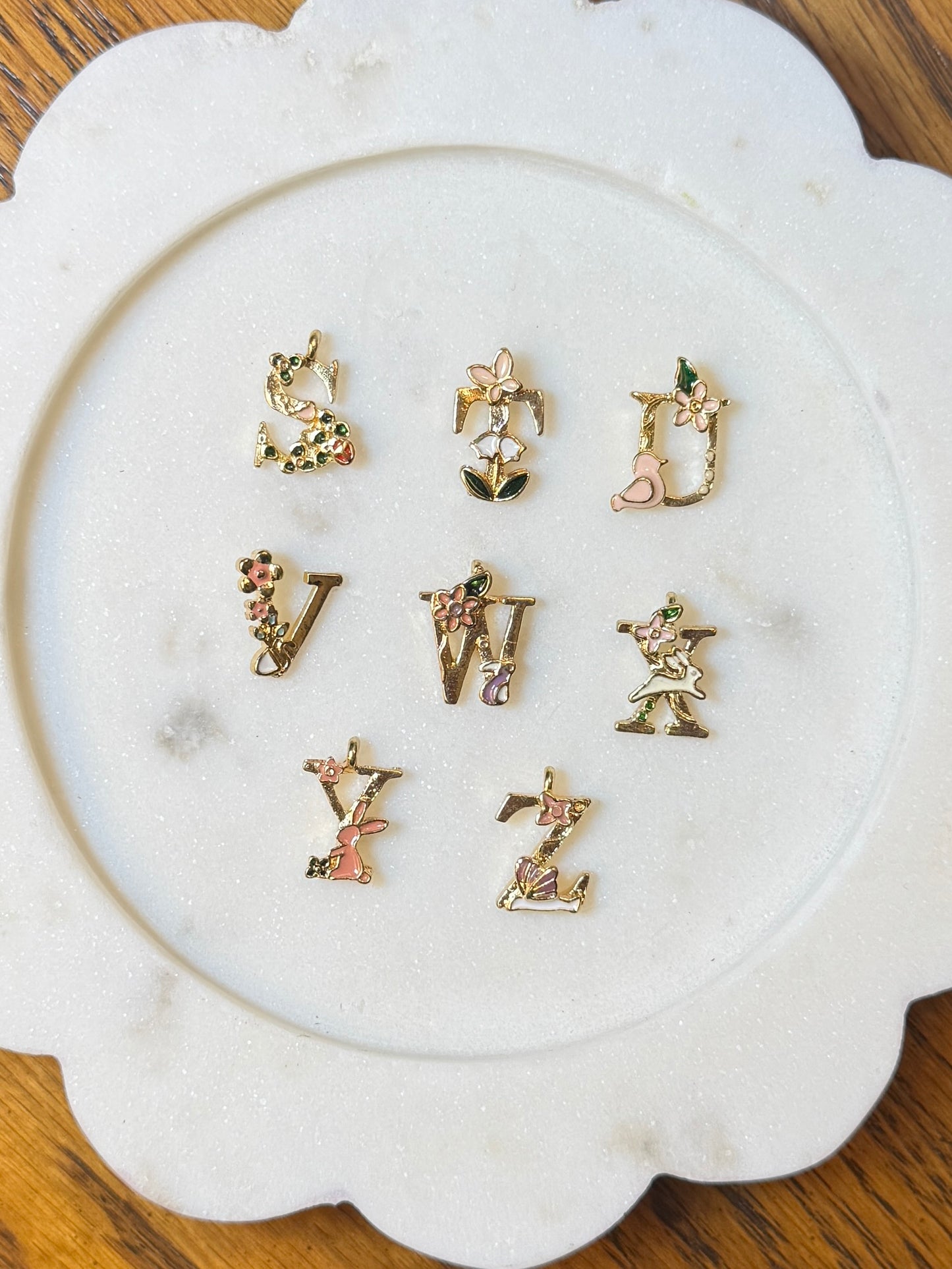 Personalized Initial Tumbler Charm