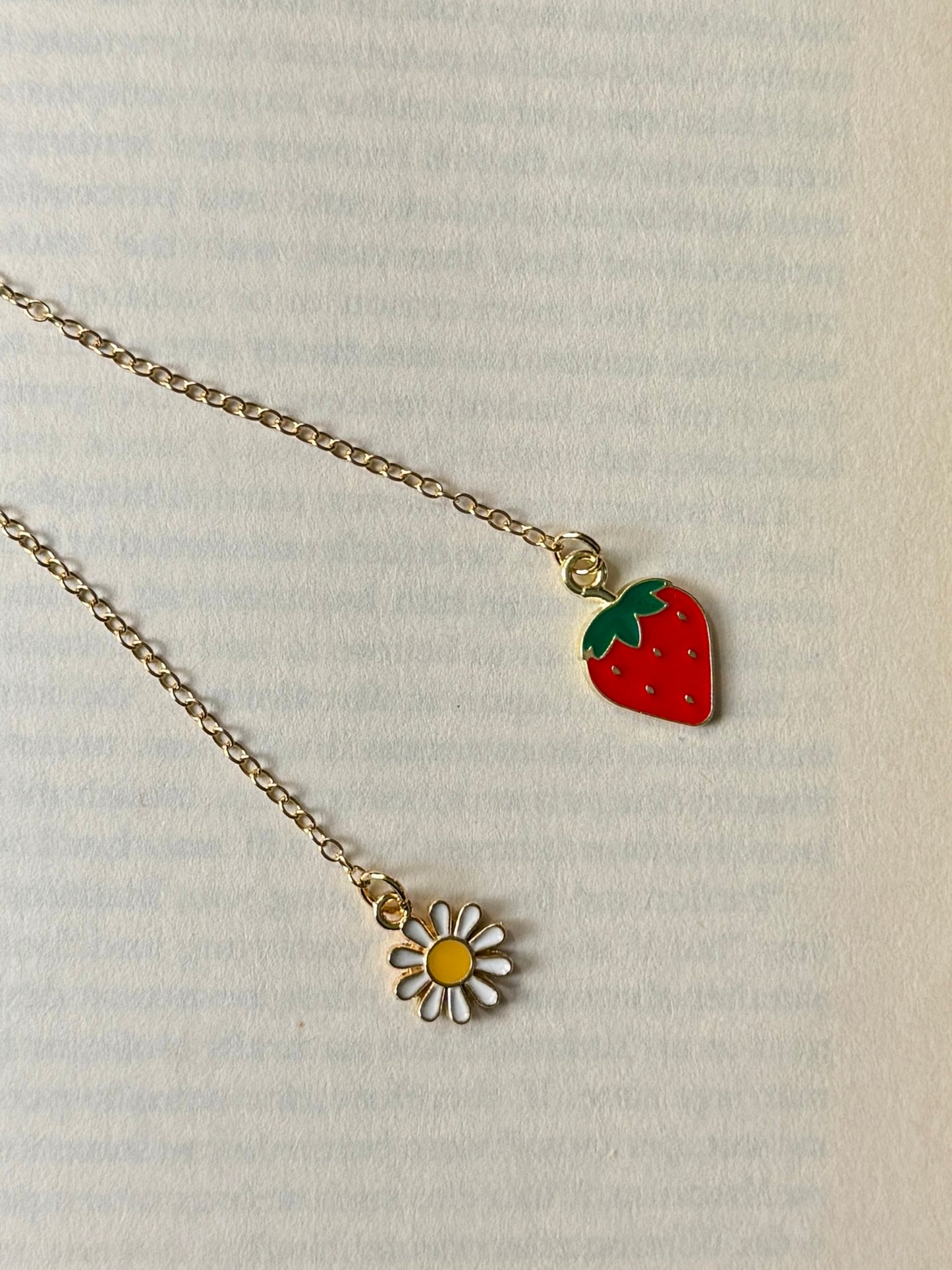 Wild Strawberry Chain Bookmark