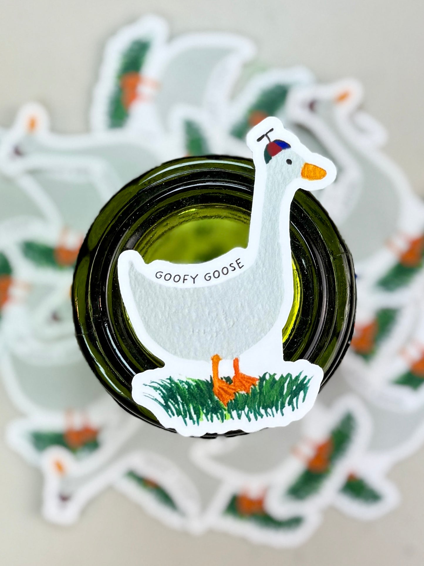 Goofy Goose Sticker