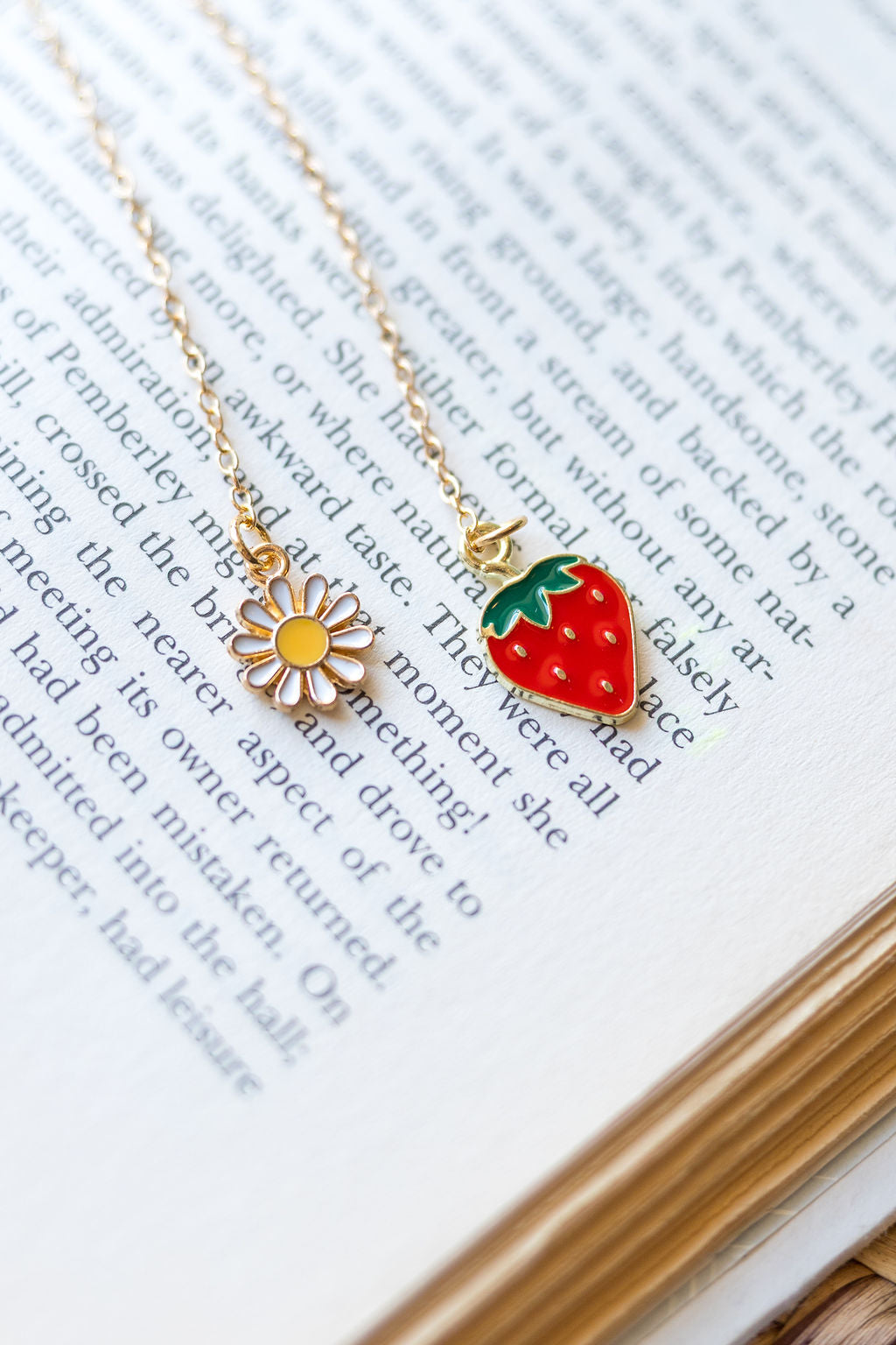 Wild Strawberry Chain Bookmark