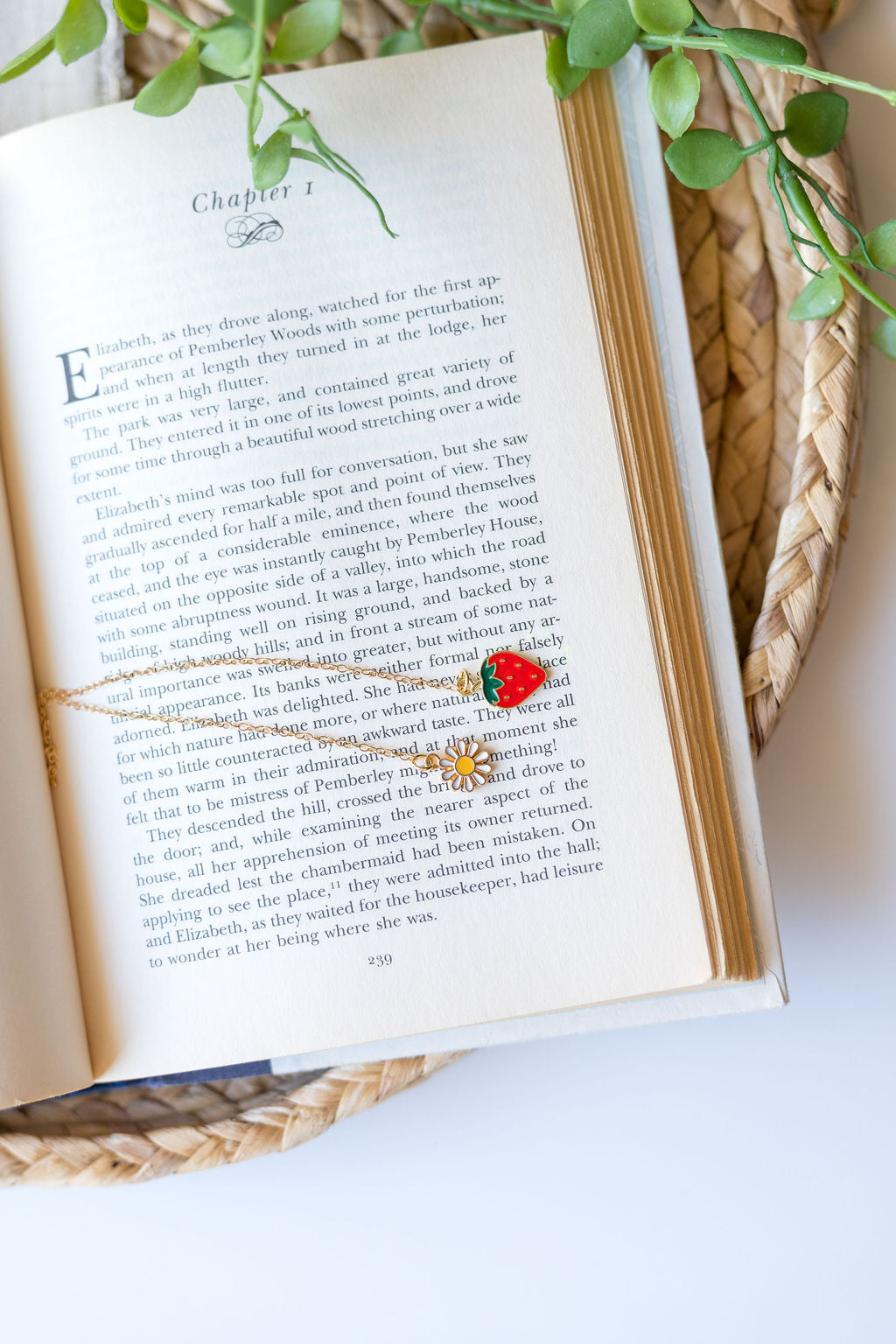 Wild Strawberry Chain Bookmark