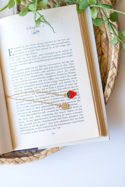 Wild Strawberry Chain Bookmark