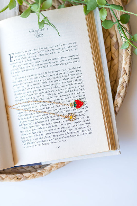 Wild Strawberry Chain Bookmark