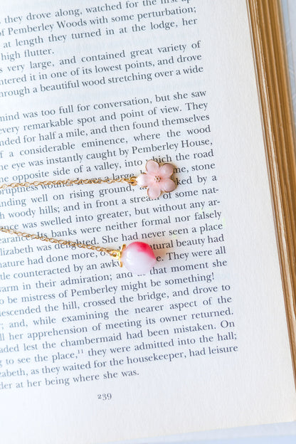 Peach Blossom Chain Bookmark