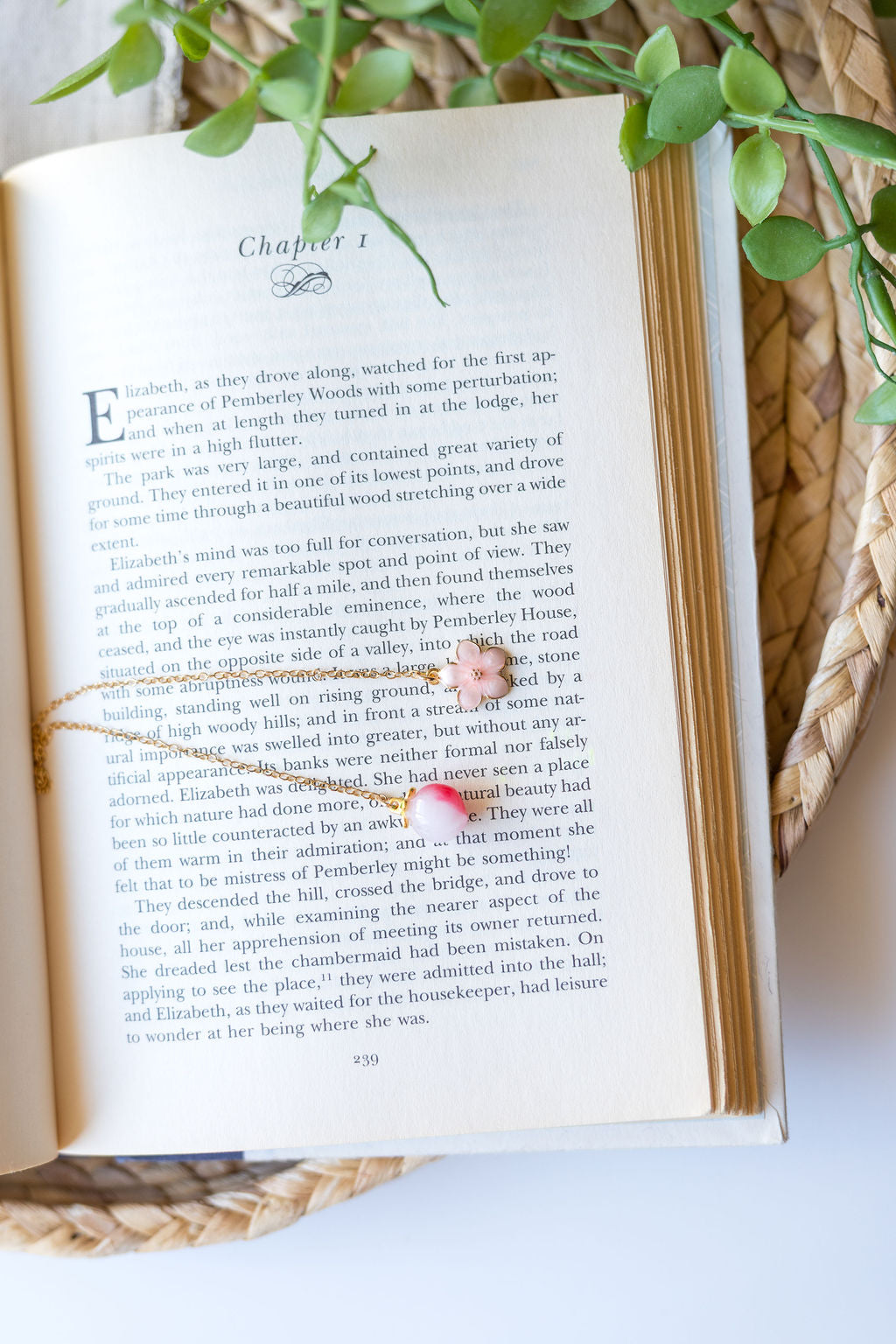Peach Blossom Chain Bookmark