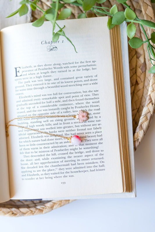 Peach Blossom Chain Bookmark