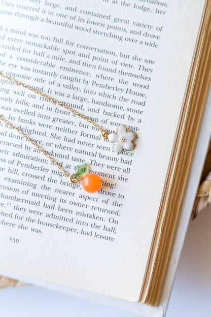 Orange Blossom Chain Bookmark