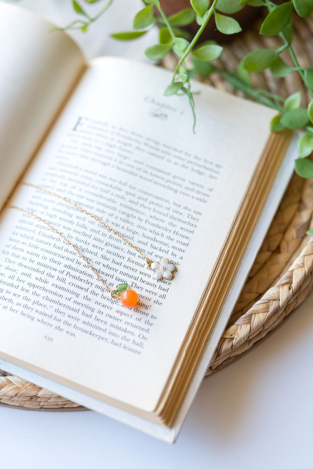 Orange Blossom Chain Bookmark