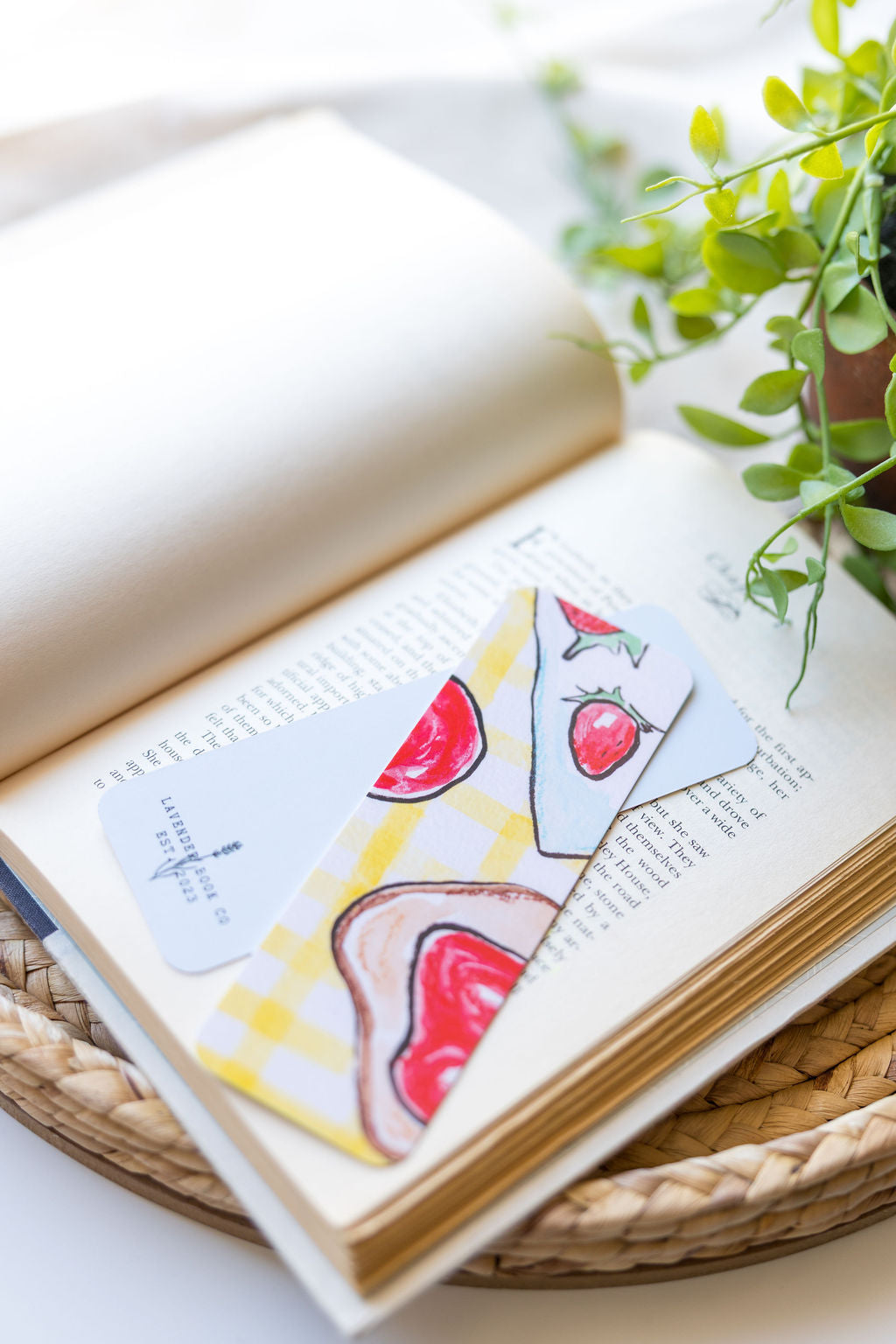 Strawberry Toast Paper Bookmark