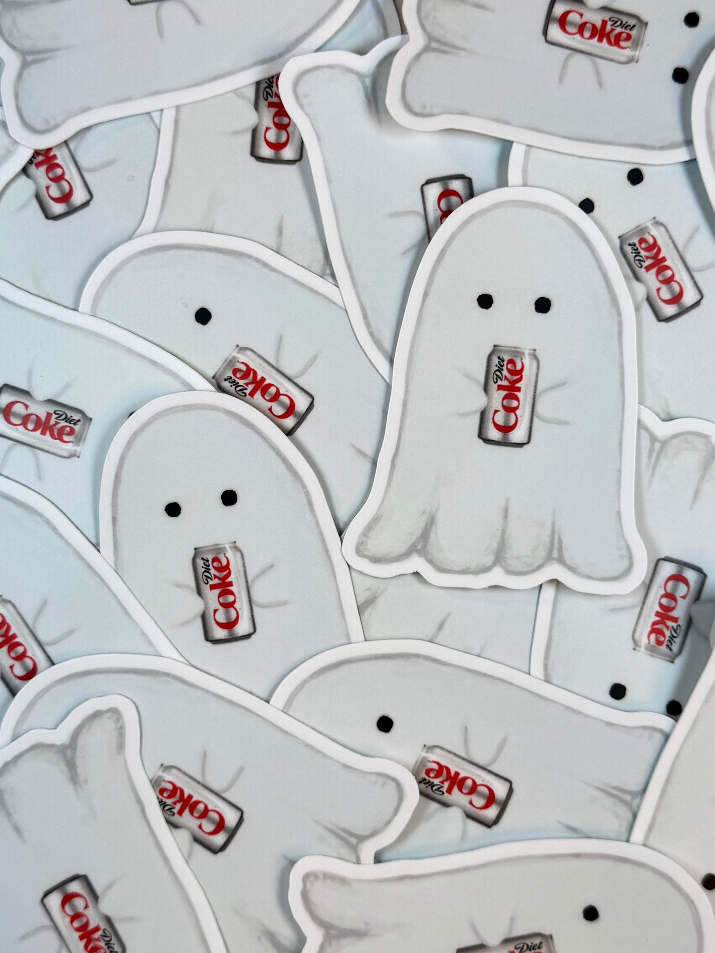 Diet Coke Ghost Vinyl Sticker