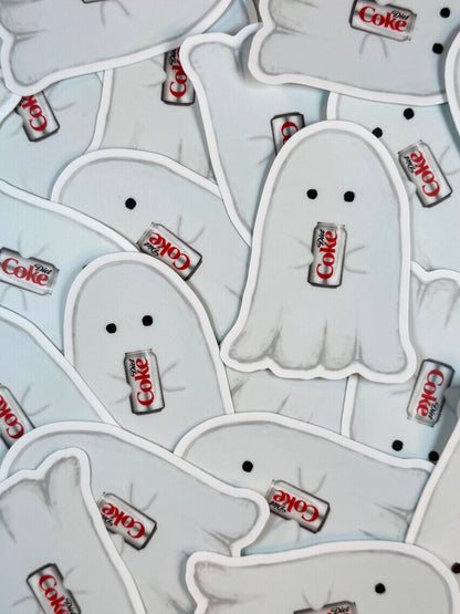 Diet Coke Ghost Vinyl Sticker