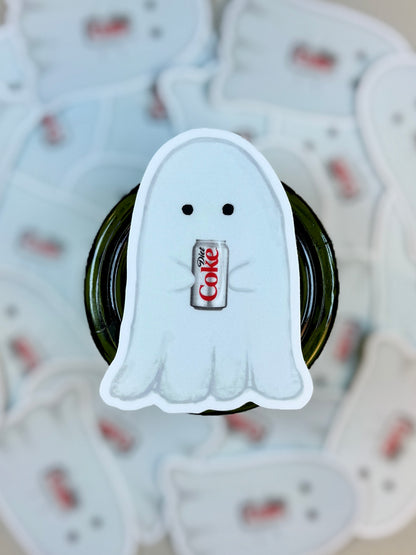 Diet Coke Ghost Vinyl Sticker