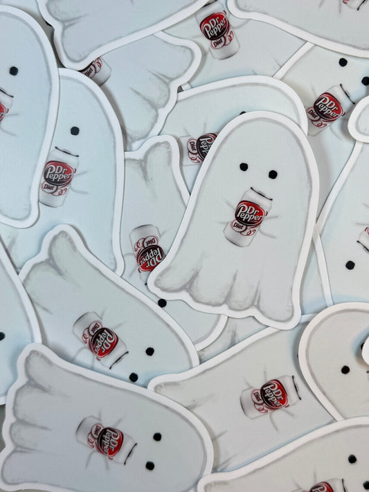 Diet Dr. Pepper Ghost Vinyl Sticker
