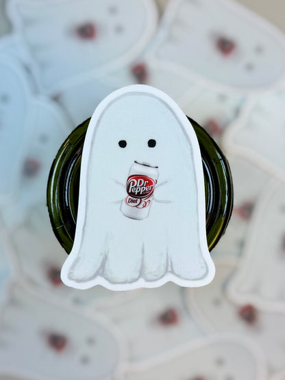 Diet Dr. Pepper Ghost Vinyl Sticker