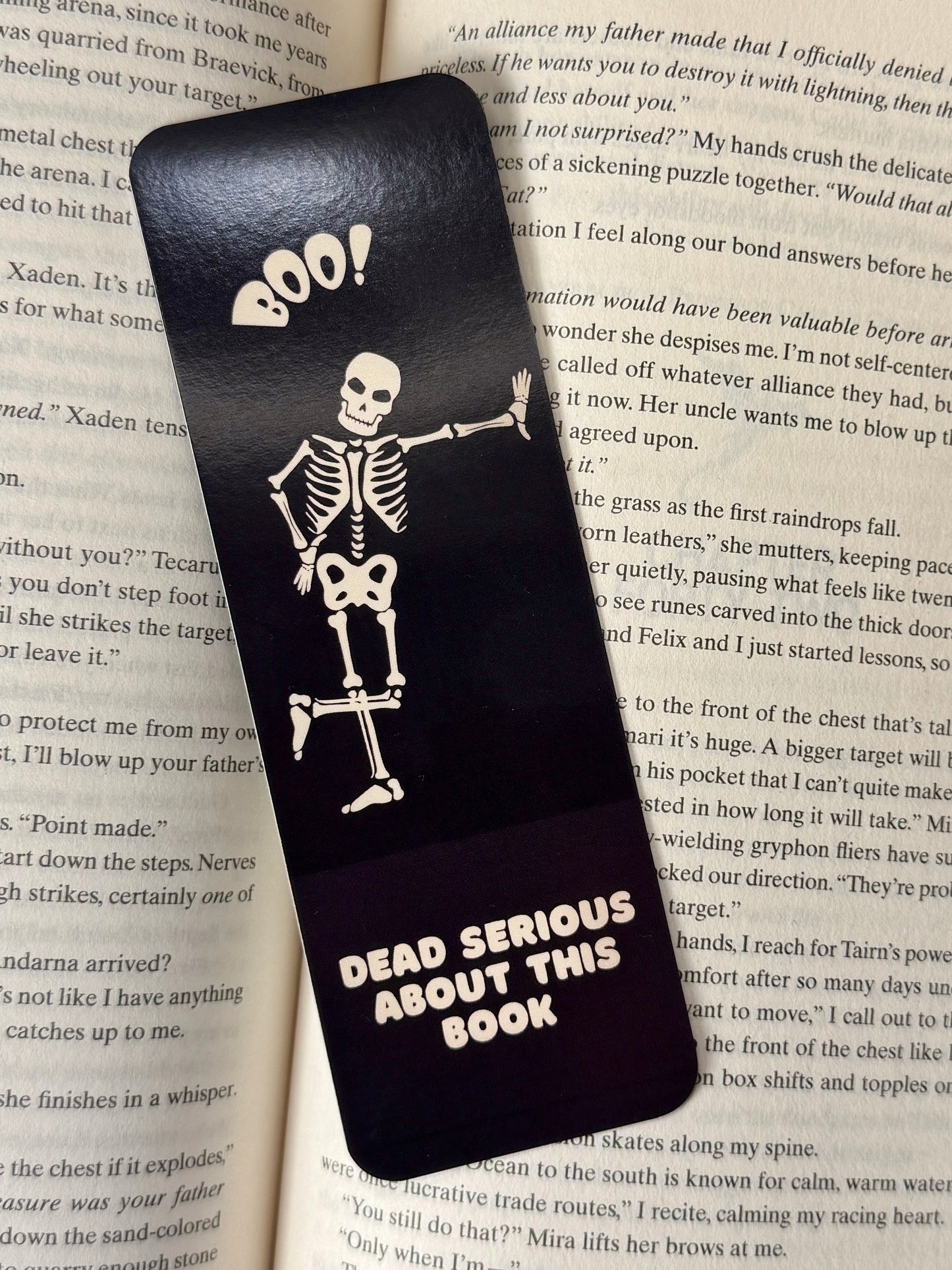Double-Sided Skeleton Paper Bookmark