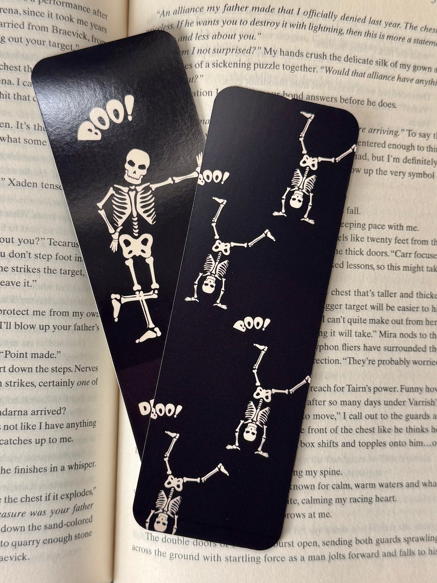 Double-Sided Skeleton Paper Bookmark