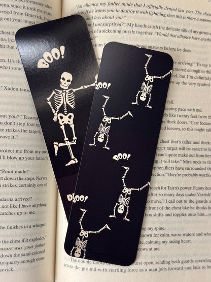 Double-Sided Skeleton Paper Bookmark