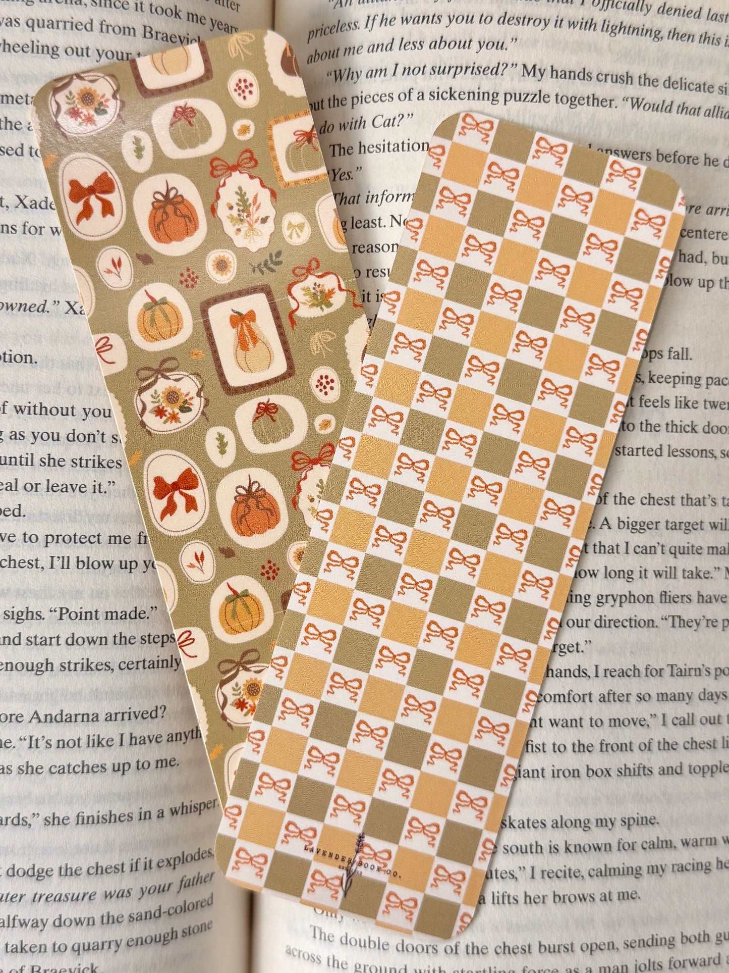Defective Double-Sided Fall Paper Bookmarks