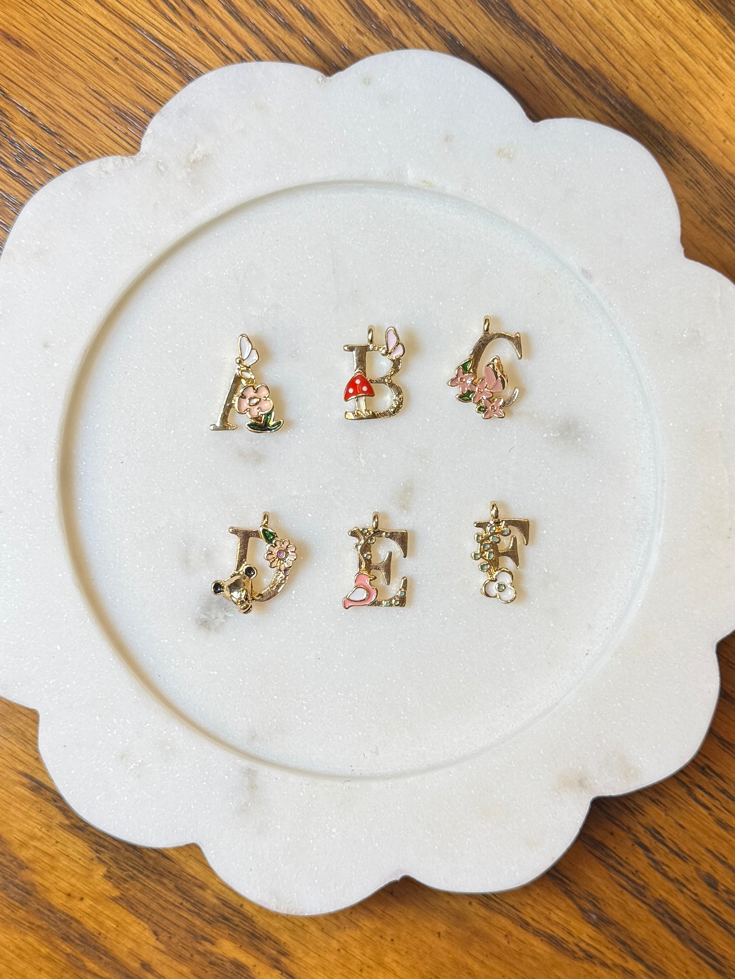 Personalized Initial Tumbler Charm