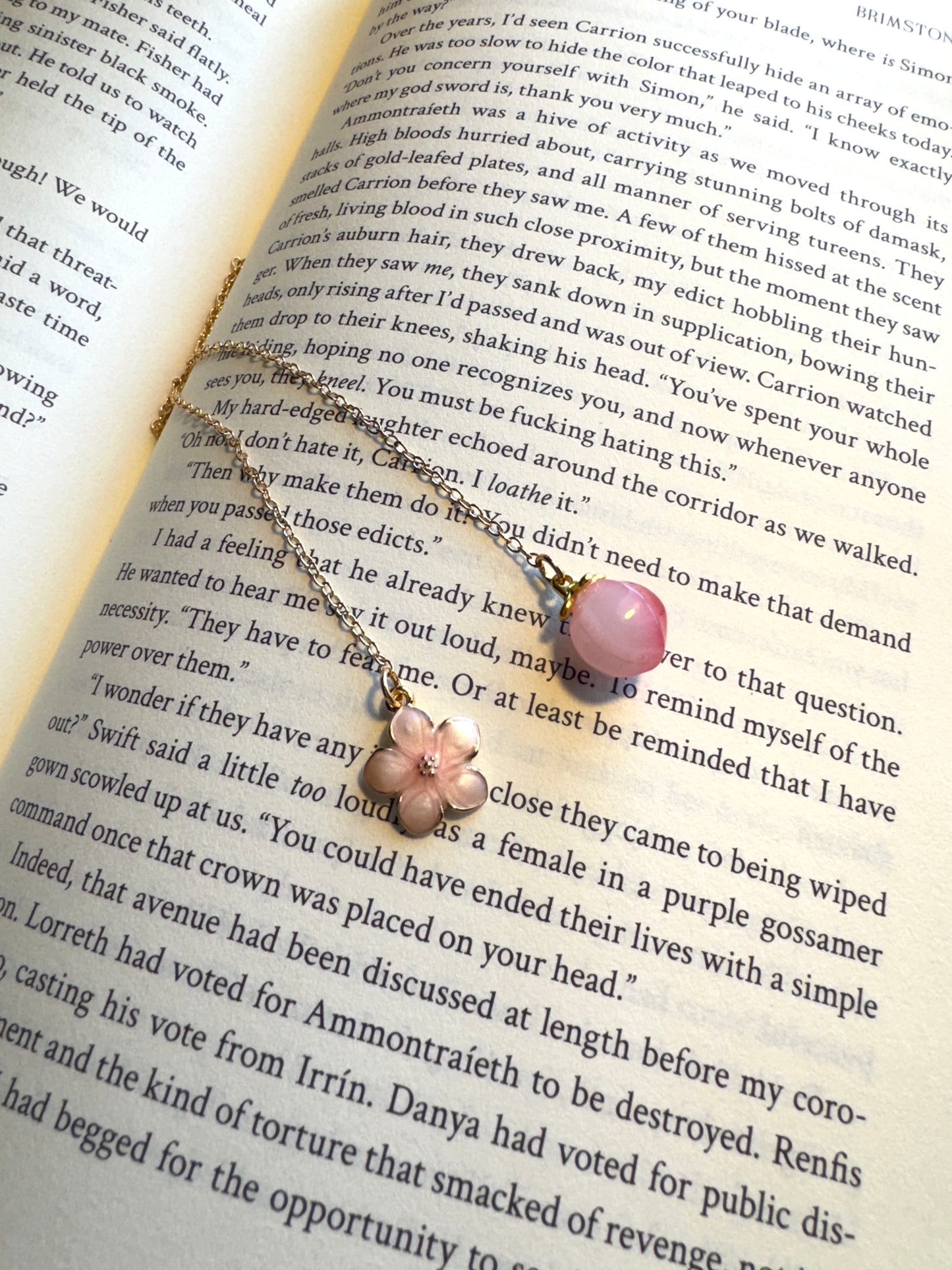 Peach Blossom Chain Bookmark