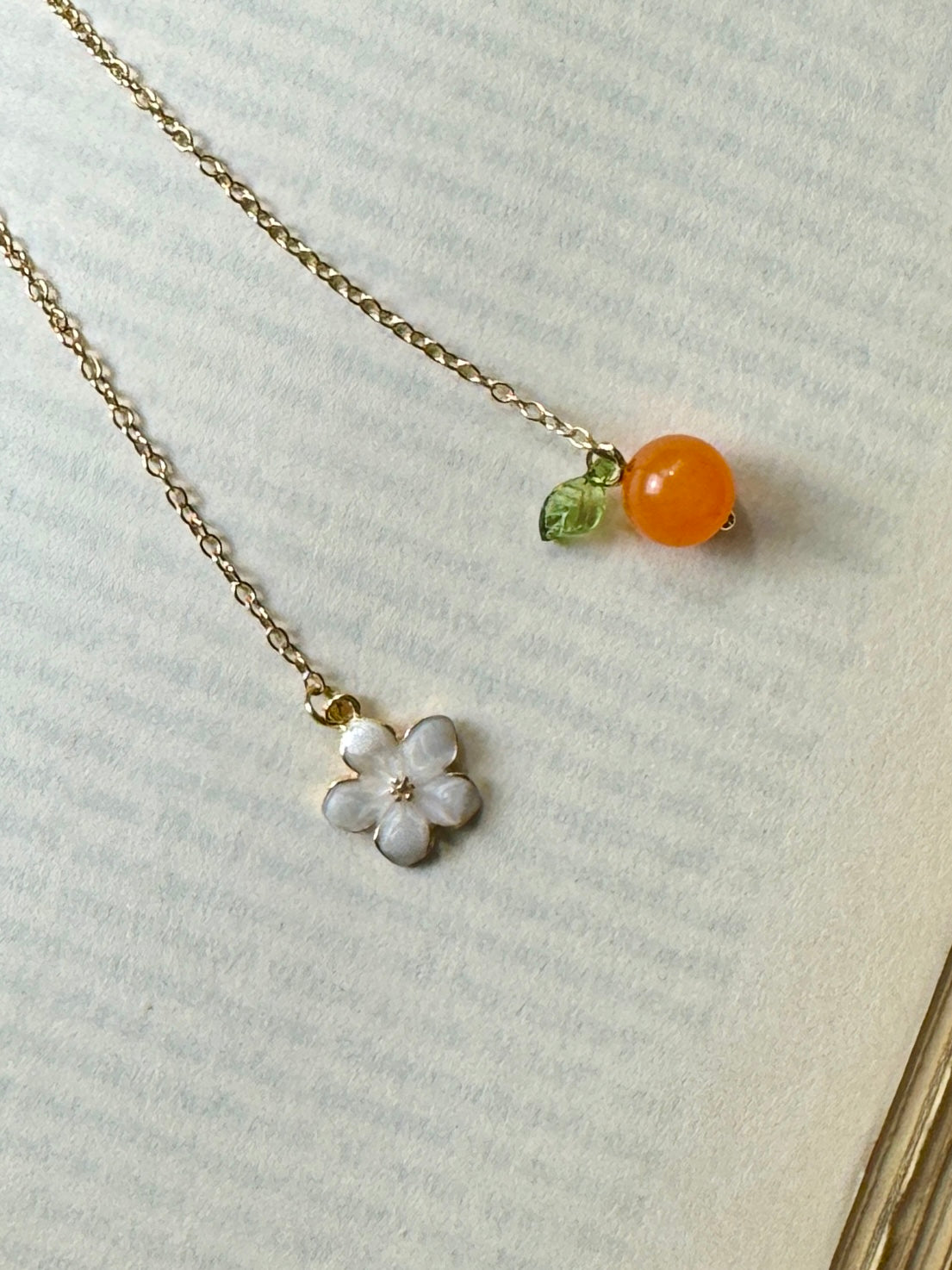 Orange Blossom Chain Bookmarks