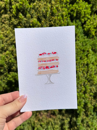 "Berry Cake" Art Print/Greeting Card