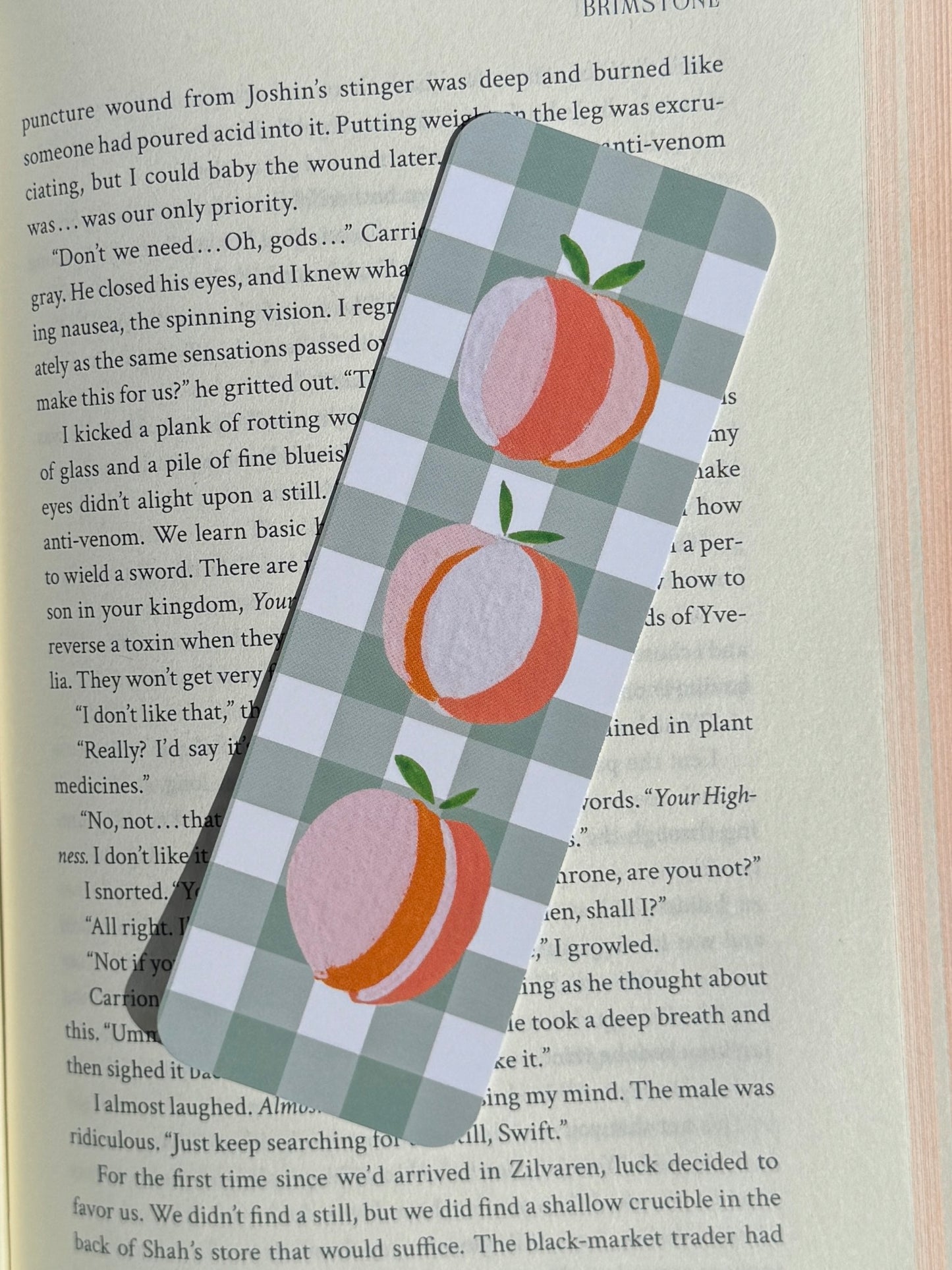 Sweet Peaches Paper Bookmark