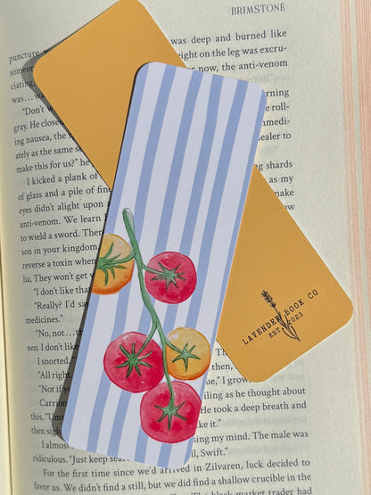 Tomatoes And Stripes Paper Bookmark