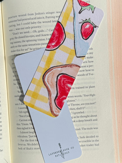 Strawberry Toast Paper Bookmark