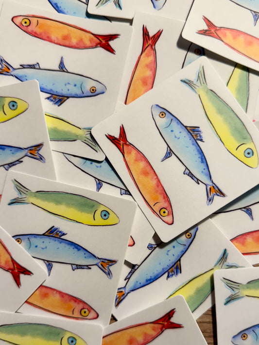 Sardines Trio Vinyl Sticker