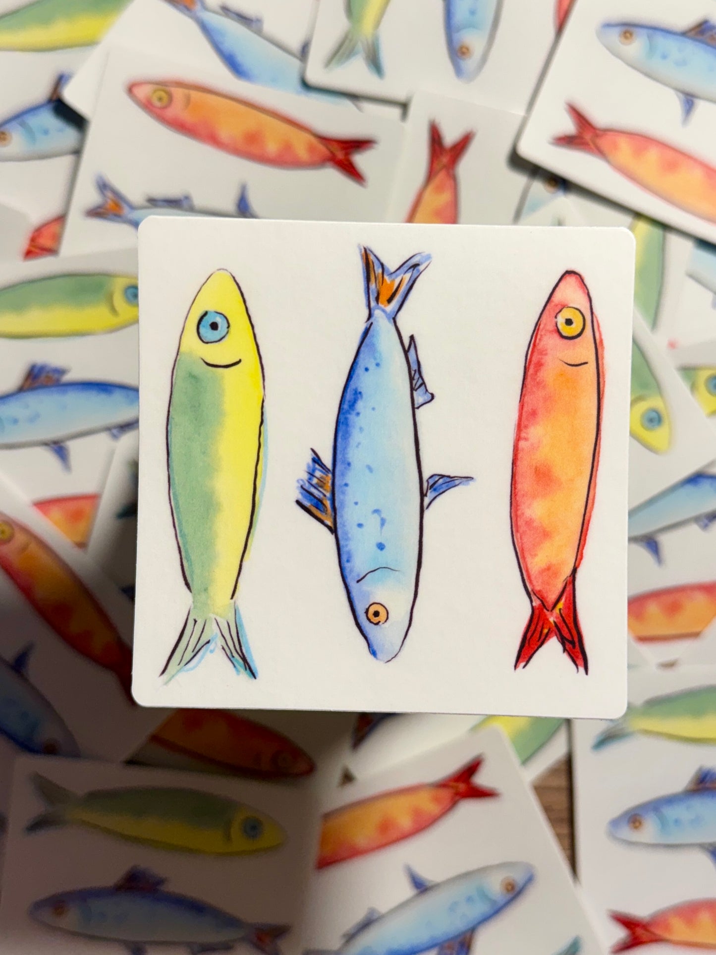 Sardines Trio Vinyl Sticker