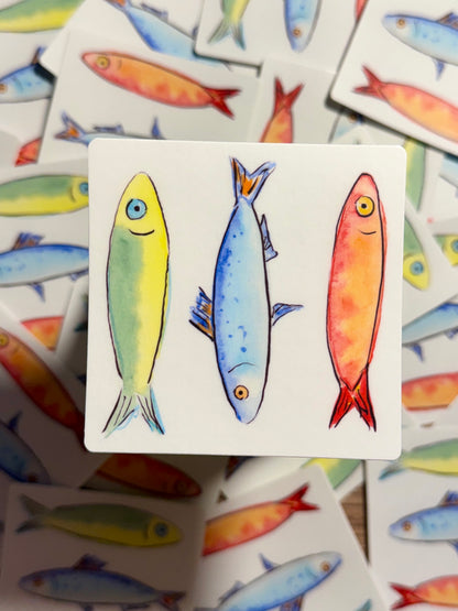 Sardines Trio Vinyl Sticker