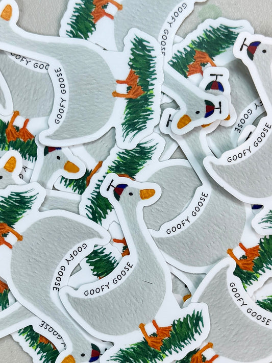 Goofy Goose Sticker