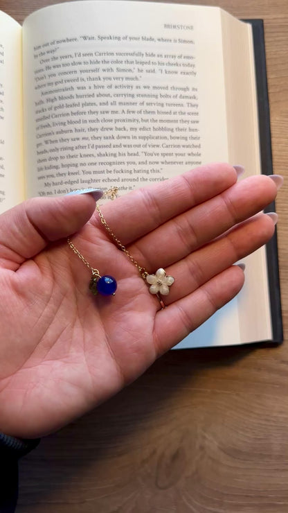 Blueberry Blossom Chain Bookmark