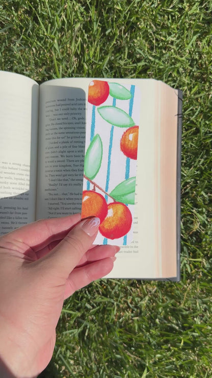 Oranges And Stripes Paper Bookmark