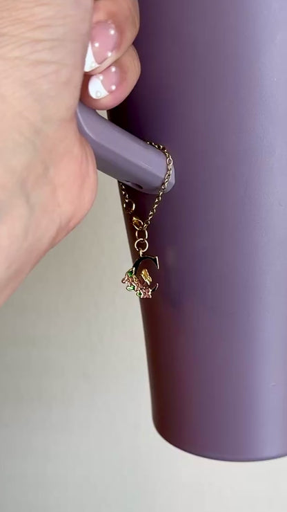 Personalized Initial Tumbler Charm
